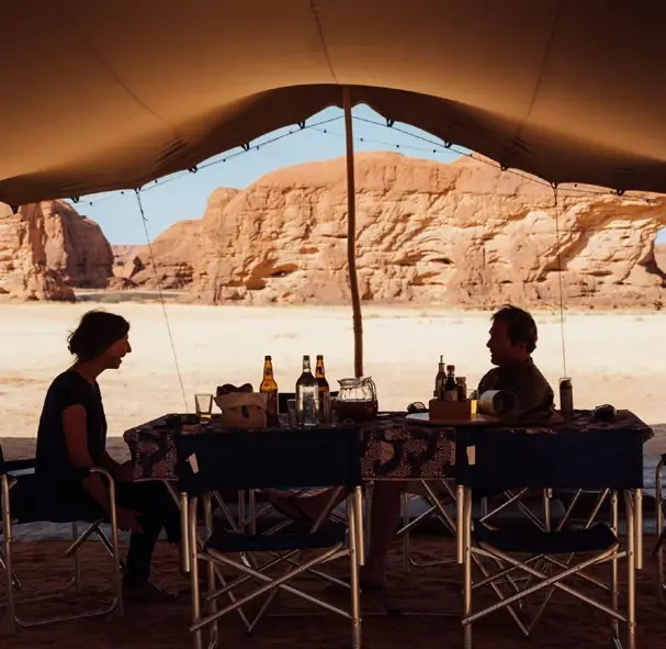 Warda Camp aerial view in the Sahara